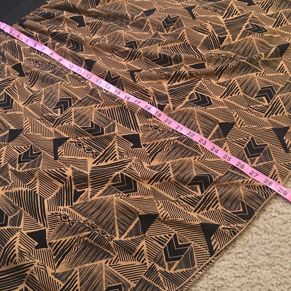 LuLaRoe Black and Tan Lola Midi Skirt - Picture 6 of 10